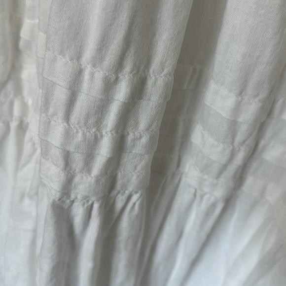 Anthropologie White Somerset Maxi Short Sleeved Dress Size M - Picture 6 of 8